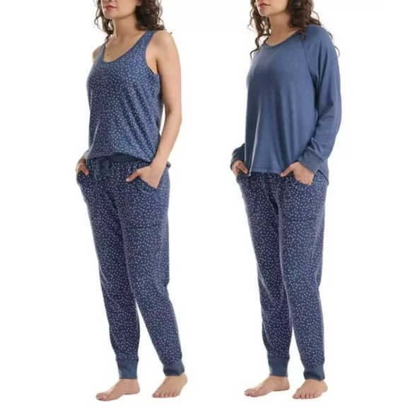 Live Love Lounge by Karen Neuburger women’s blue 3 piece lounge set XS NWT - Picture 4 of 8